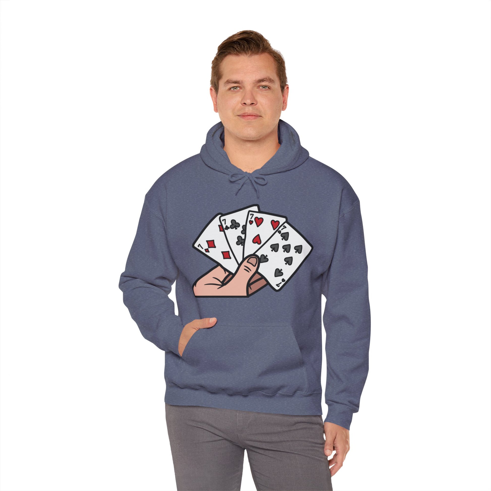 Poker Hooded Sweatshirt Fashion - DUGO