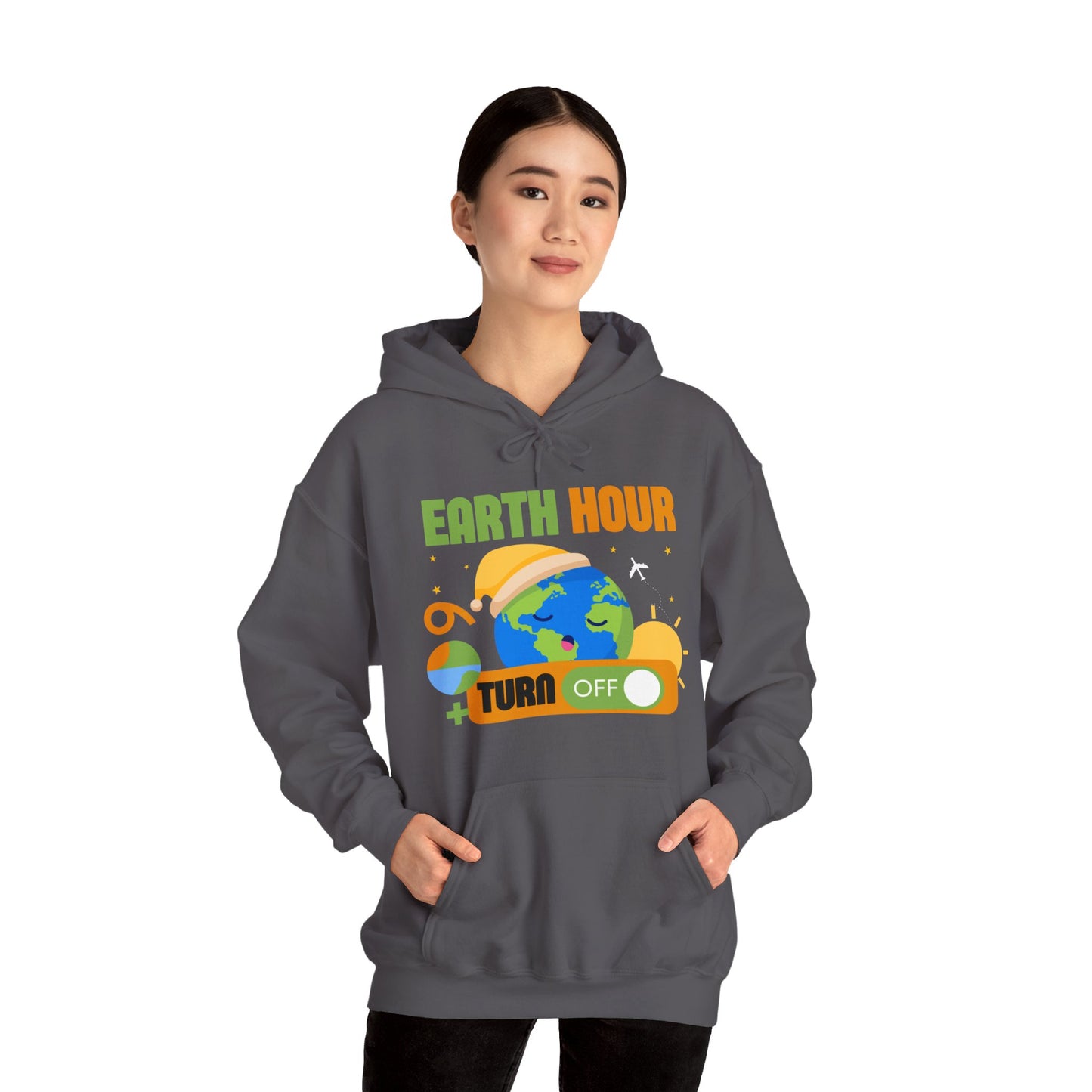 Earth Hour Hooded Sweatshirt Fashion - DUGO