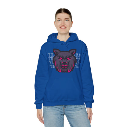 Team Sports Wolf Head Hooded Sweatshirt - DUGO