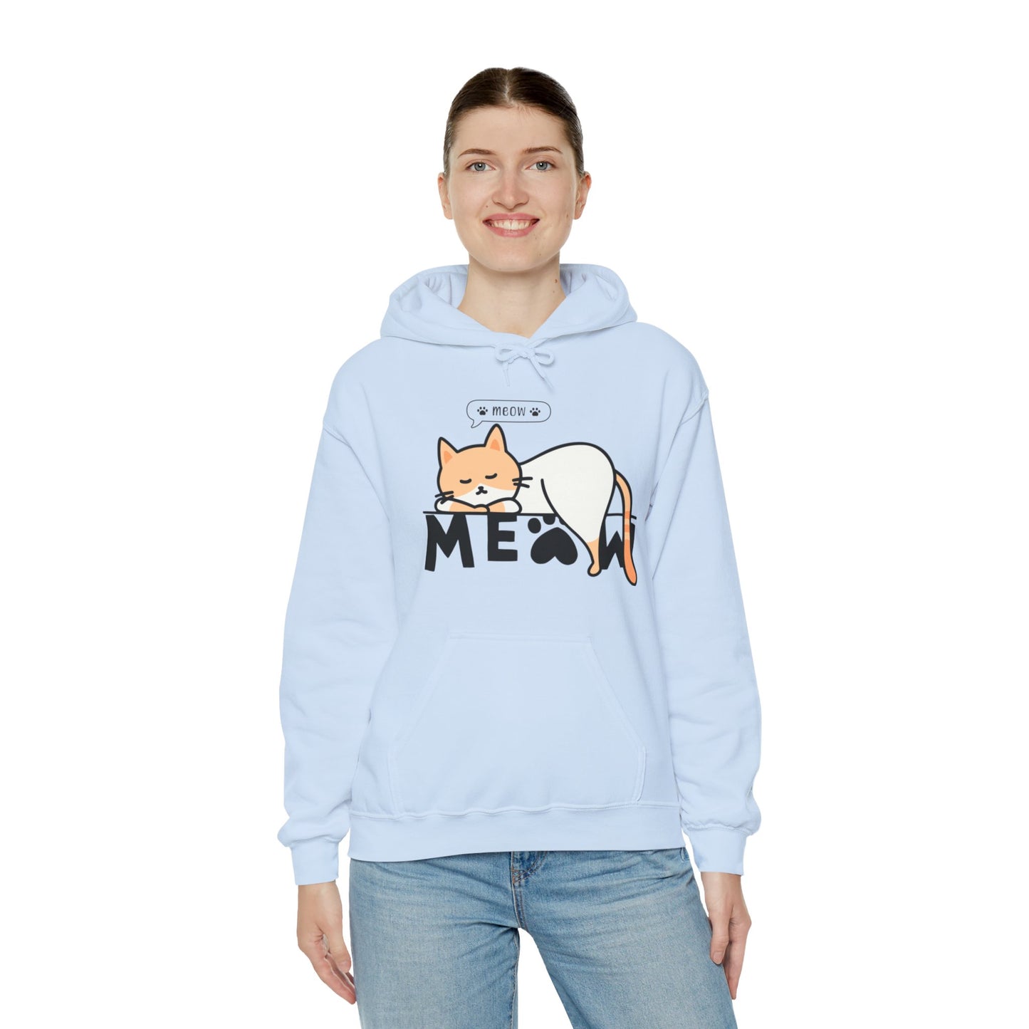 Meow Meow Hooded Sweatshirt - DUGO