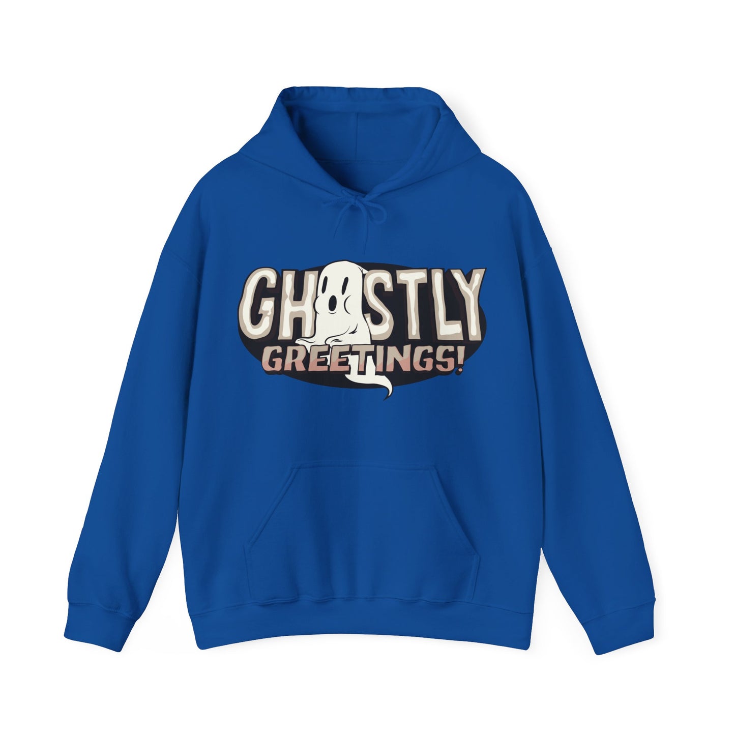 Ghostly Greetings Funny Hooded Sweatshirt - DUGO