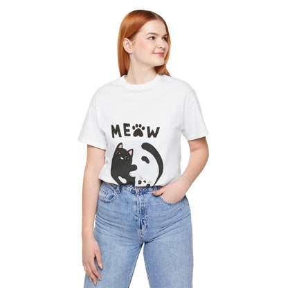 Meow Cat Short Sleeve Tshirt Fashion - DUGO