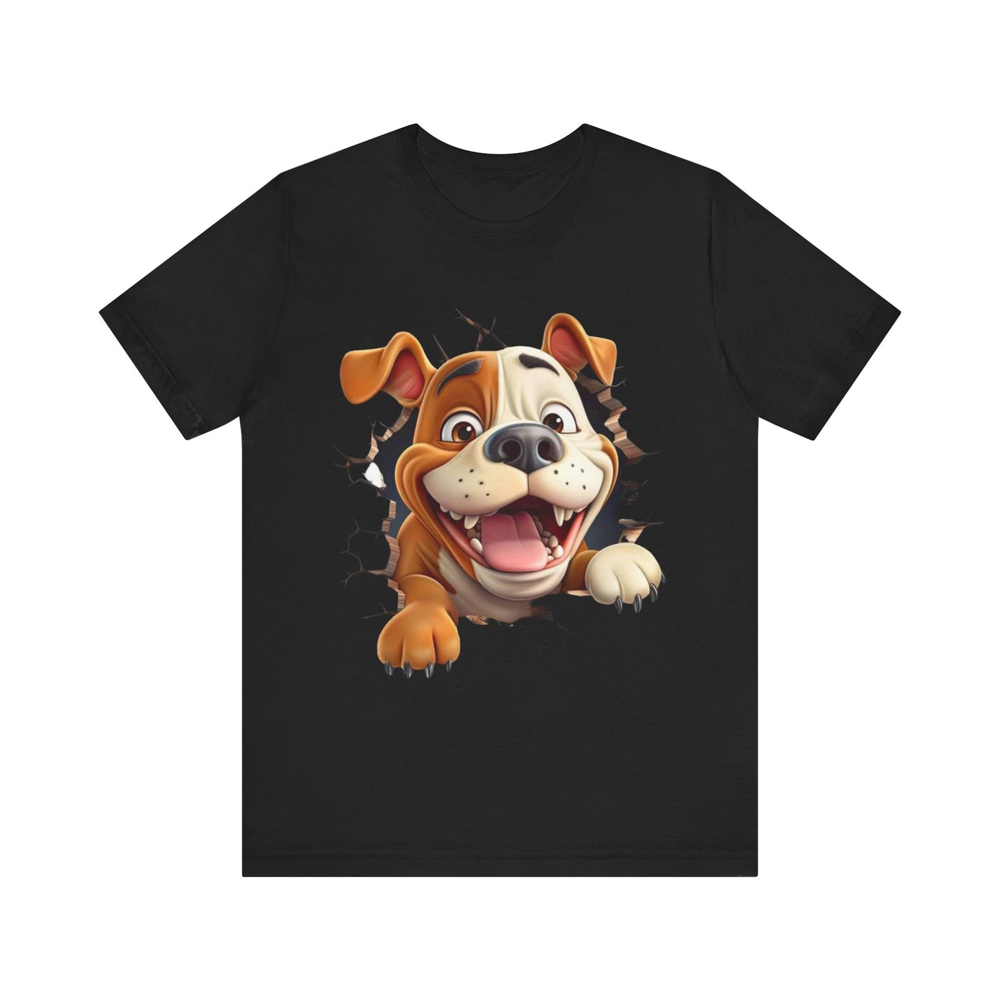 Cute Funny Dog Coming Out Of A Hole Tshirt