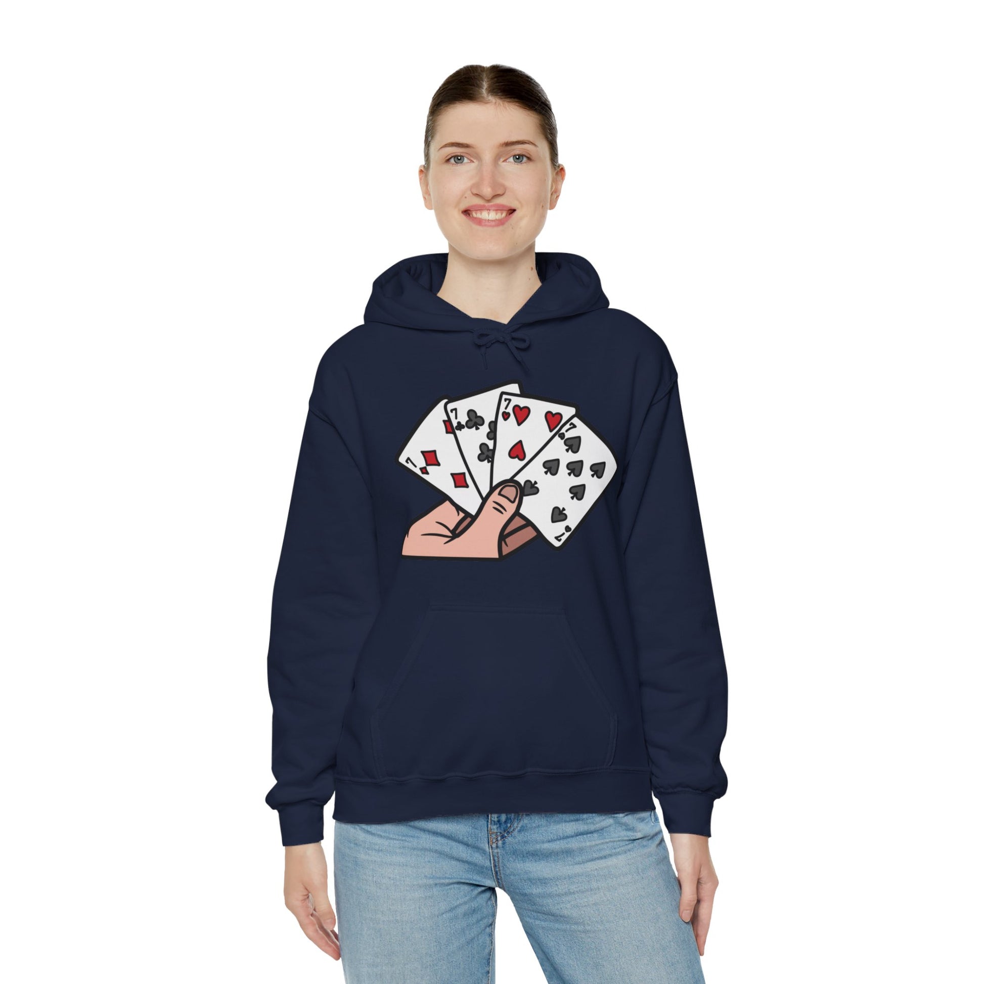 Poker Hooded Sweatshirt Fashion - DUGO