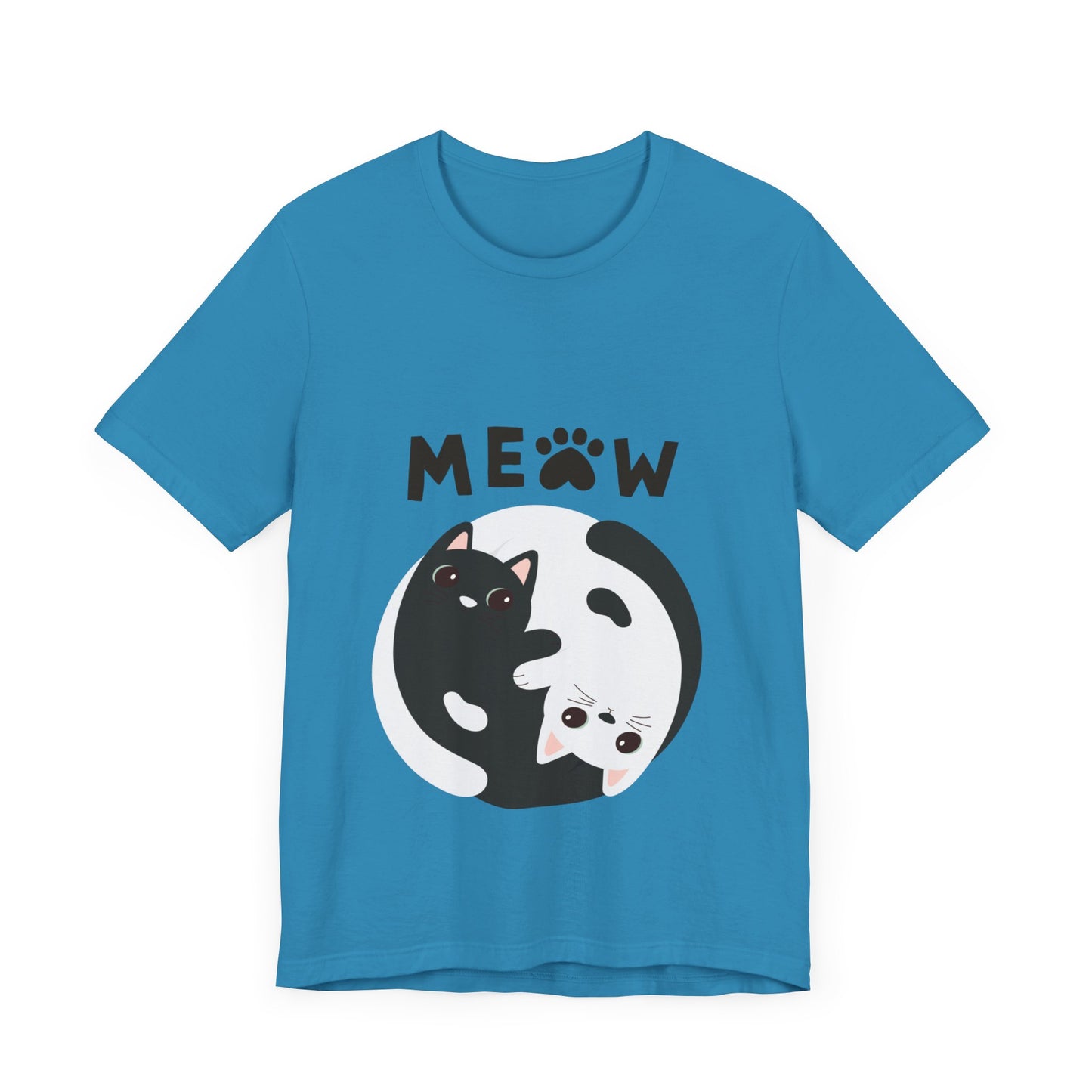 Meow Cat Short Sleeve Tshirt Fashion - DUGO