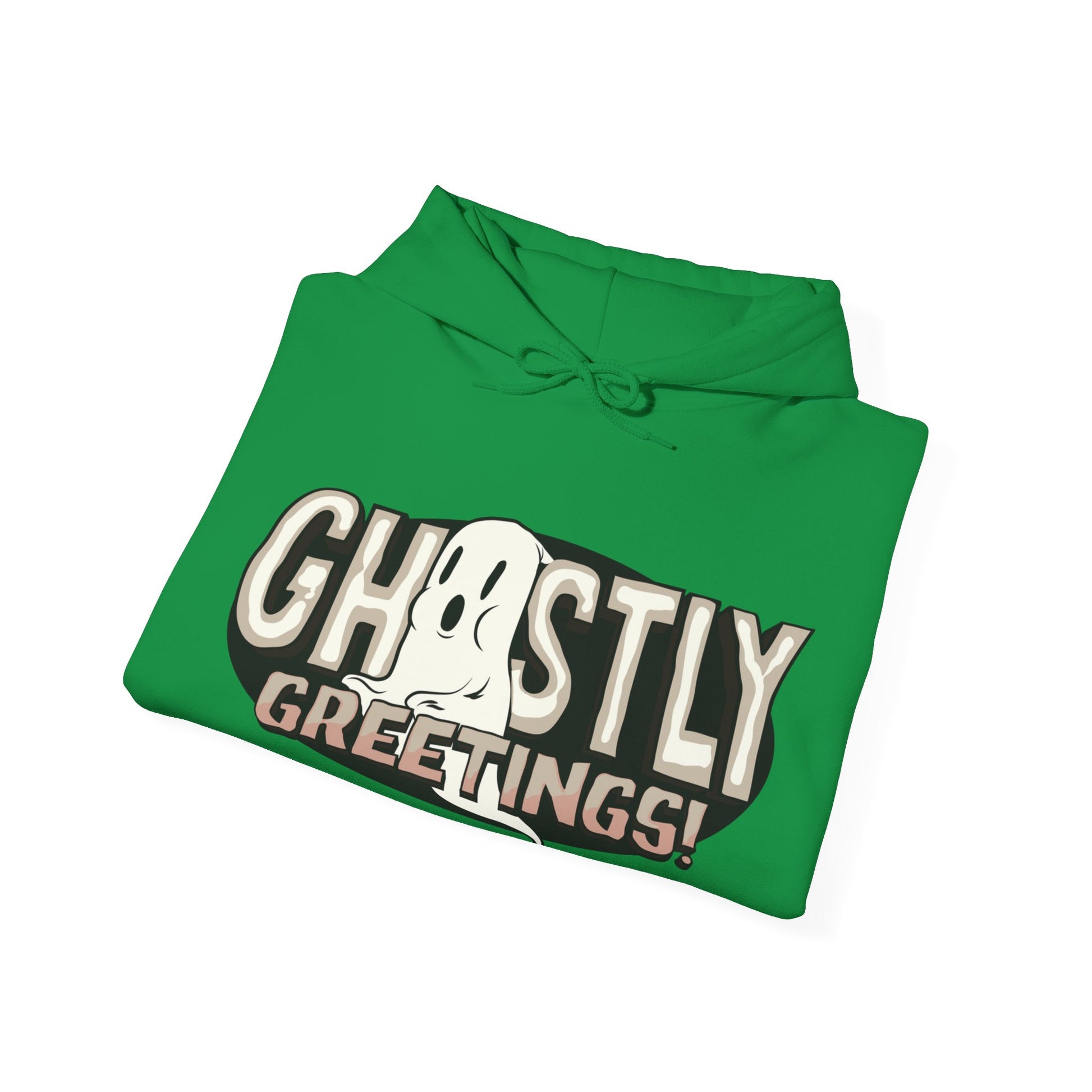 Ghostly Greetings Funny Hooded Sweatshirt - DUGO