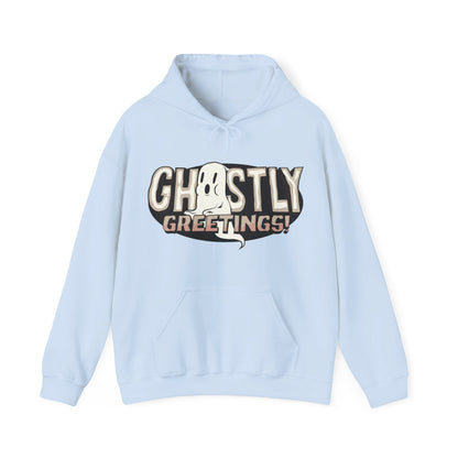 Ghostly Greetings Funny Hooded Sweatshirt - DUGO