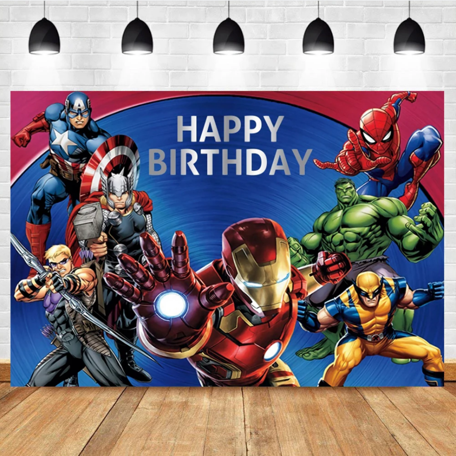 Backgrounds For Kids Birthday Party Super Hero Decor Unique