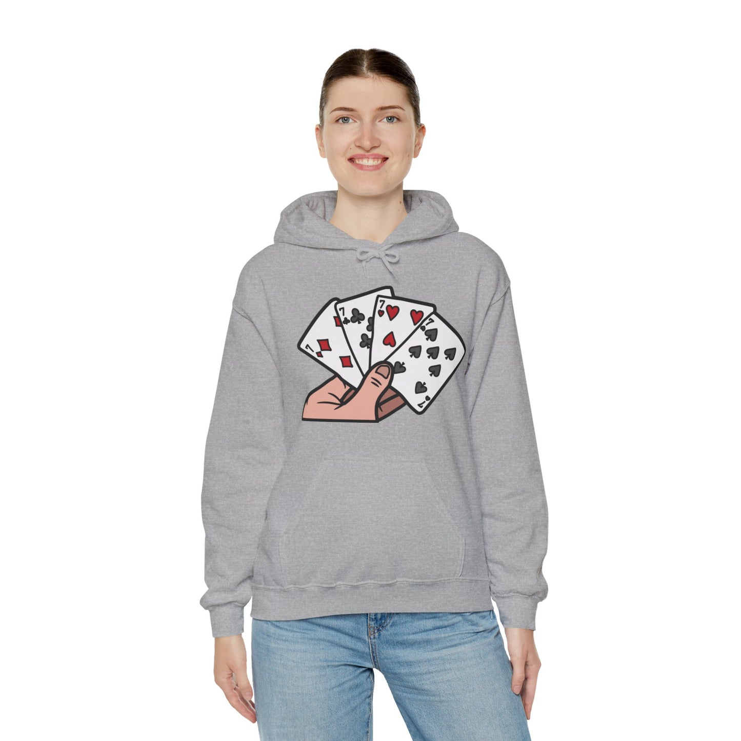 Poker Hooded Sweatshirt Fashion - DUGO