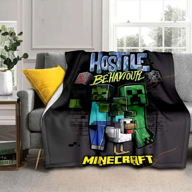 Minecraft Creeper Zombie Blankets For Beds Creative