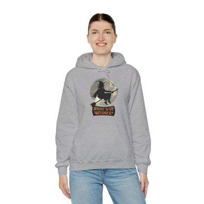 What Up Witches Hooded Sweatshirt - DUGO