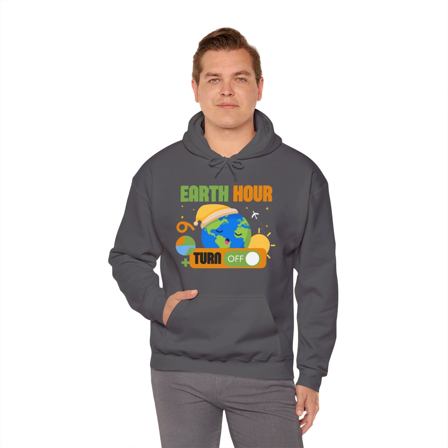 Earth Hour Hooded Sweatshirt Fashion - DUGO