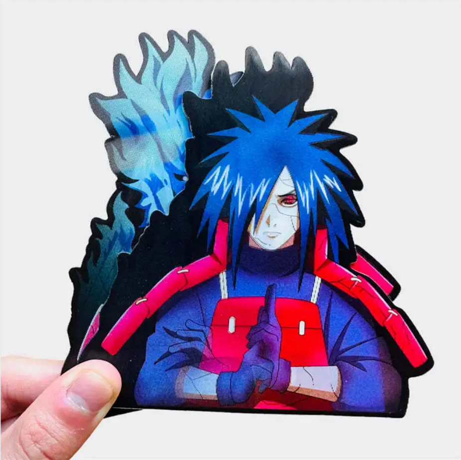 Anime Naruto Sticker 3D Gradient Madara Susanoo Stickers Creative Car Sticker