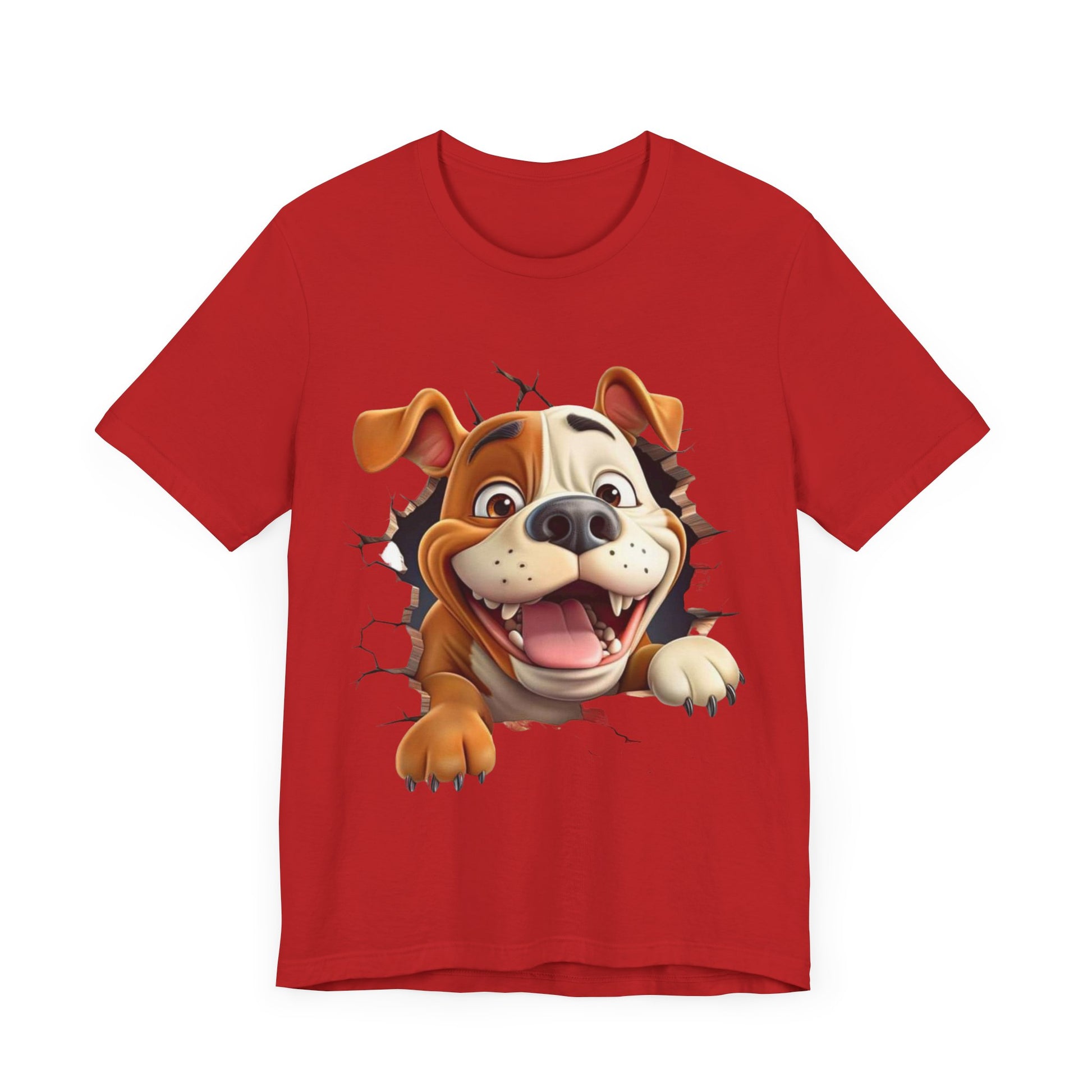 Cute Funny Dog Coming Out Of A Hole Tshirt