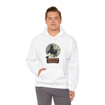 What Up Witches Hooded Sweatshirt - DUGO