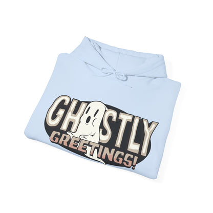 Ghostly Greetings Funny Hooded Sweatshirt - DUGO