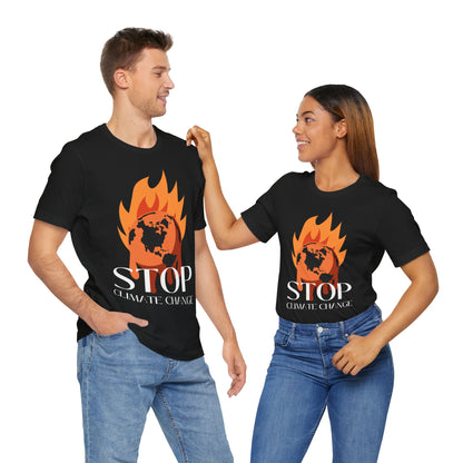 Stop Climate Change Short Sleeve Tshirt - DUGO