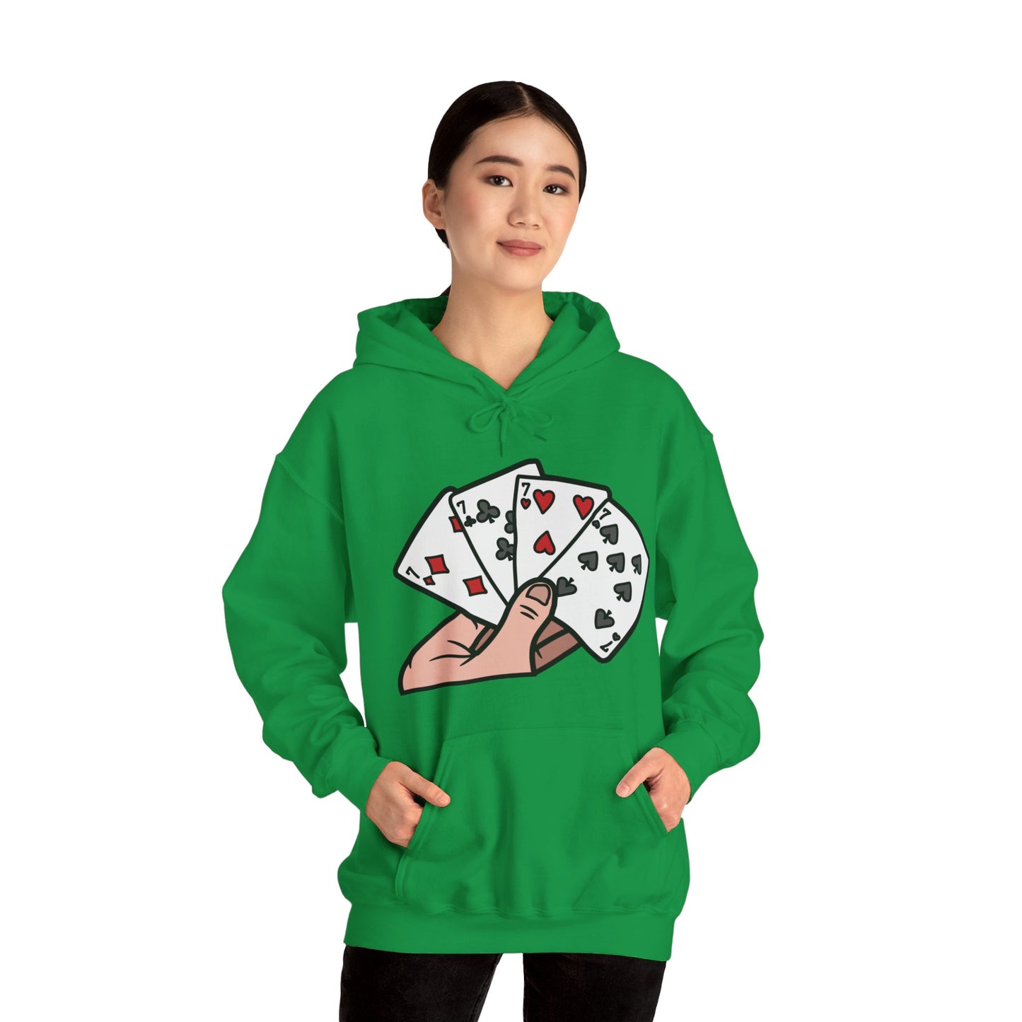 Poker Hooded Sweatshirt Fashion - DUGO