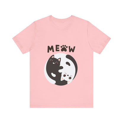 Meow Cat Short Sleeve Tshirt Fashion - DUGO