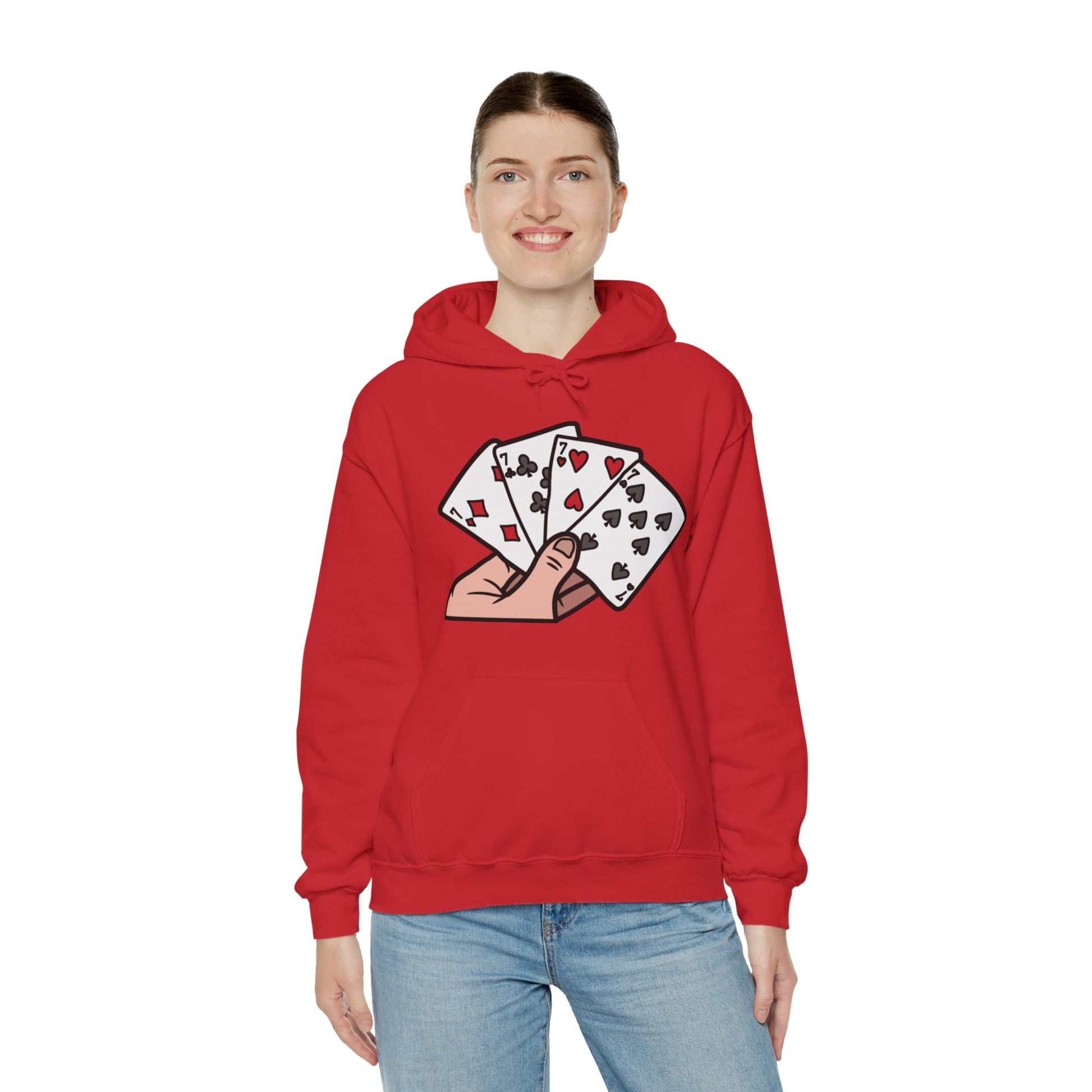 Poker Hooded Sweatshirt Fashion - DUGO