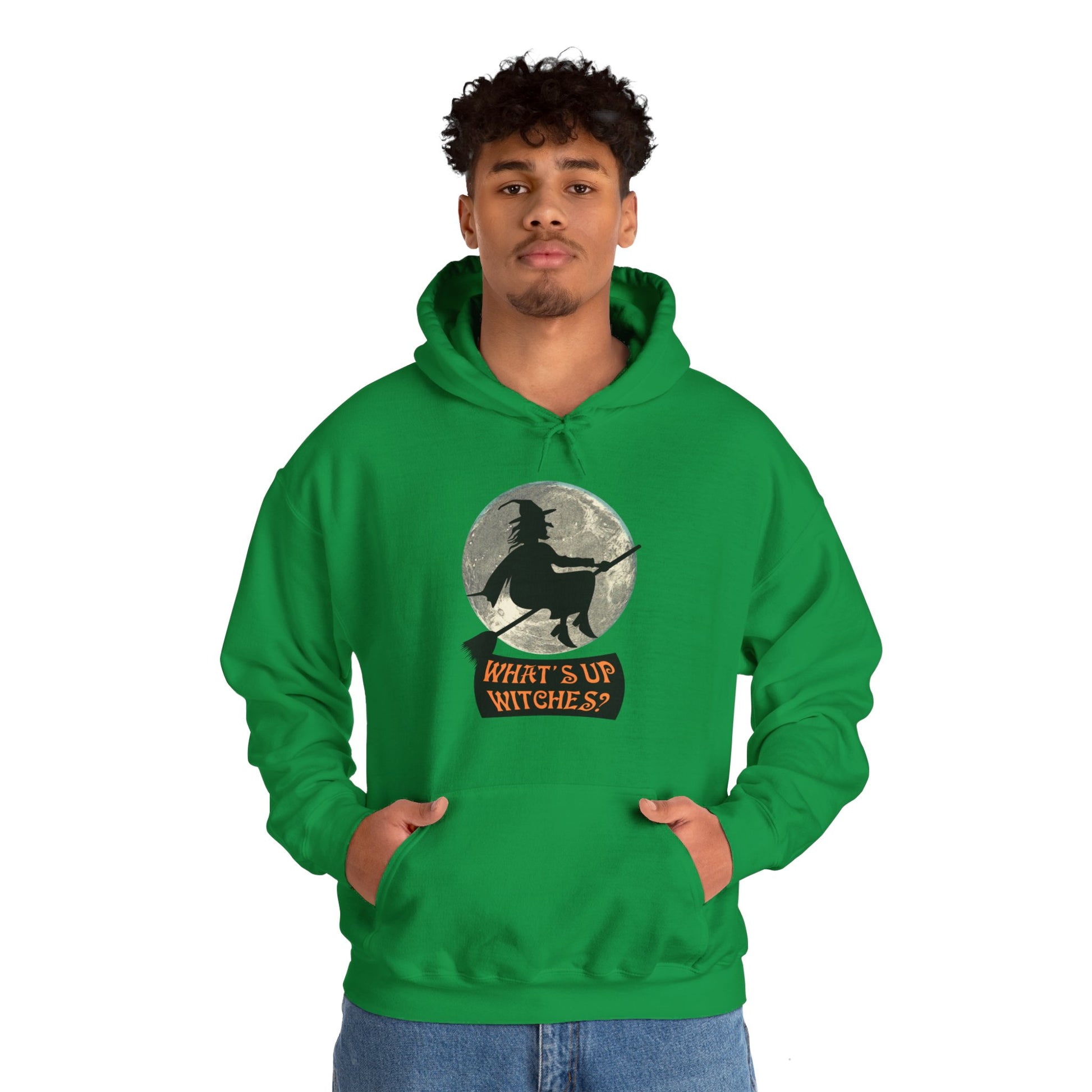 What Up Witches Hooded Sweatshirt - DUGO