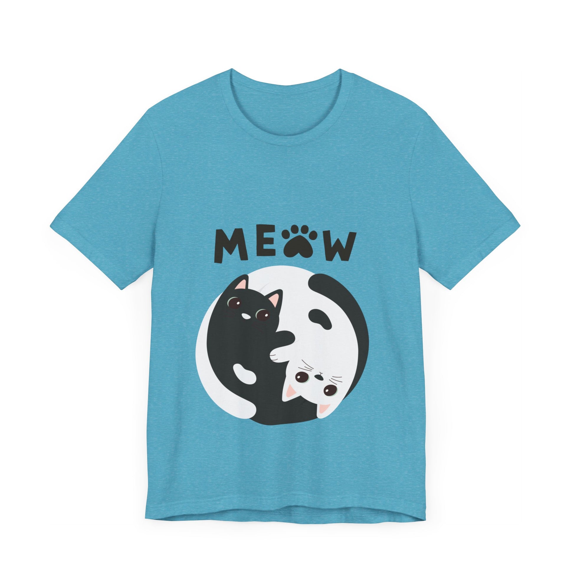 Meow Cat Short Sleeve Tshirt Fashion - DUGO