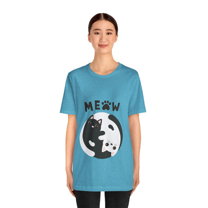 Meow Cat Short Sleeve Tshirt Fashion - DUGO