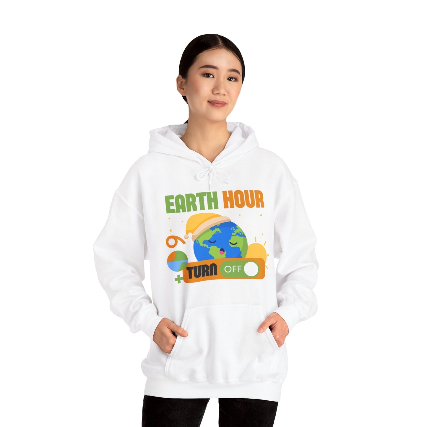 Earth Hour Hooded Sweatshirt Fashion - DUGO