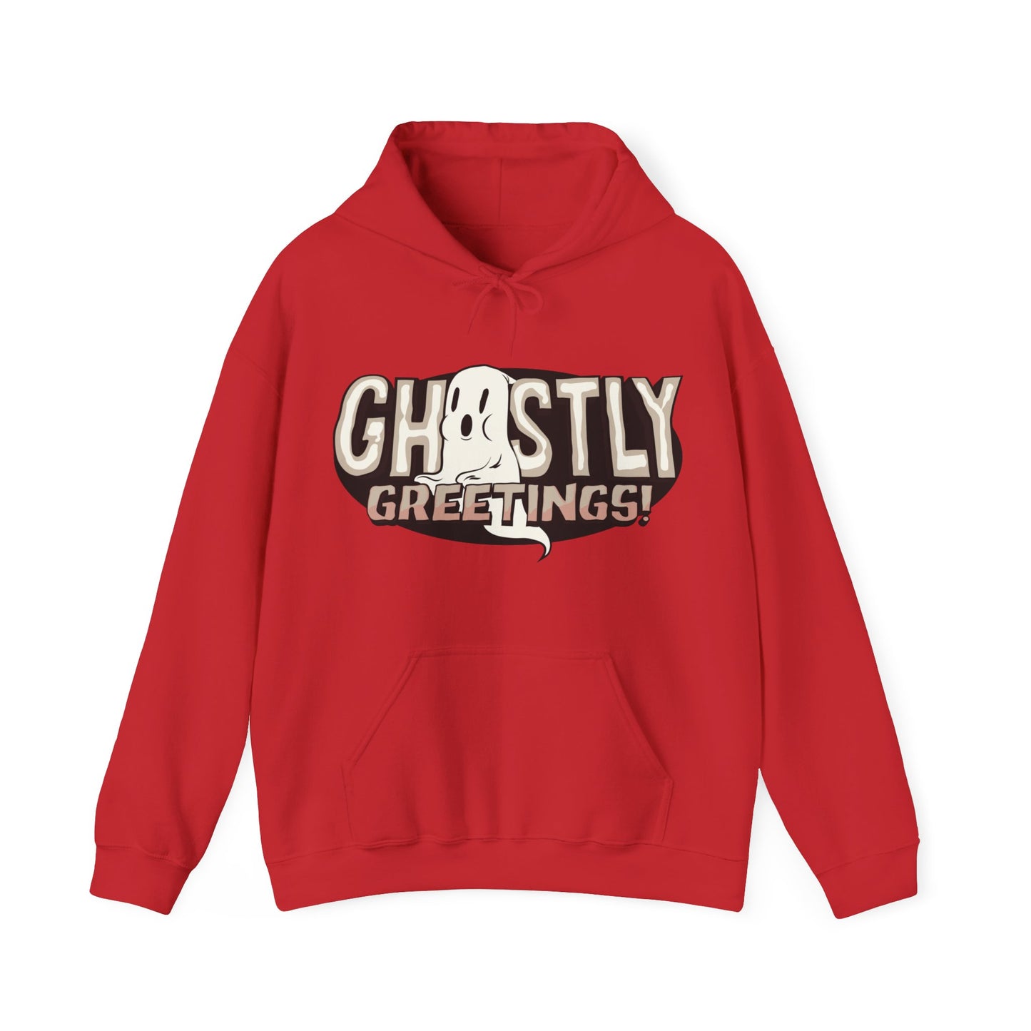 Ghostly Greetings Funny Hooded Sweatshirt - DUGO