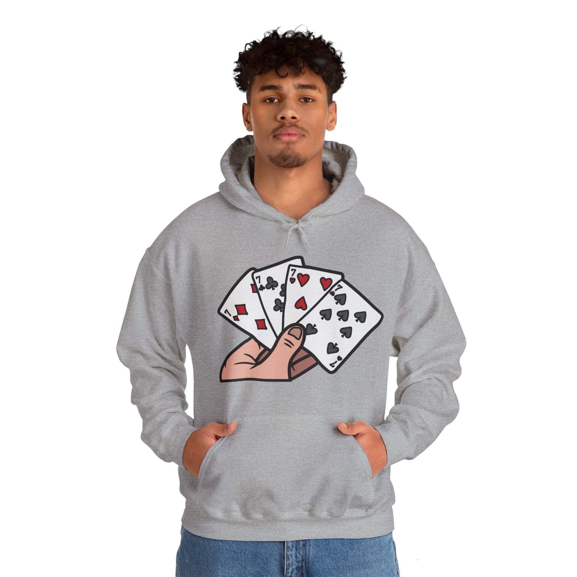 Poker Hooded Sweatshirt Fashion - DUGO