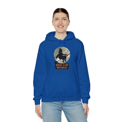 What Up Witches Hooded Sweatshirt - DUGO