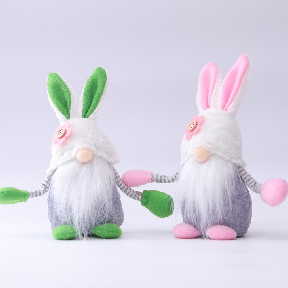 Easter Bunny Flower Dwarf Doll Elf Doll Ornaments Home Decoration Products