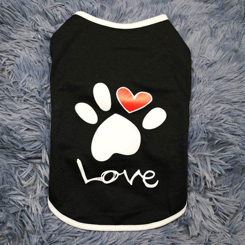 pet bichon teddy dog spring summer love vest