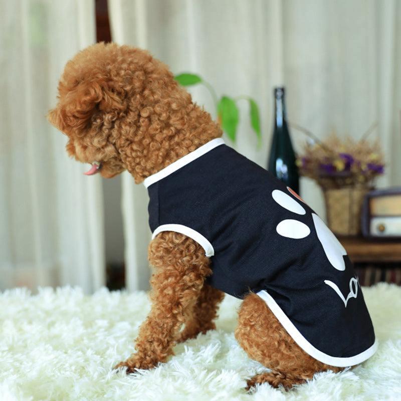 pet bichon teddy dog spring summer love vest