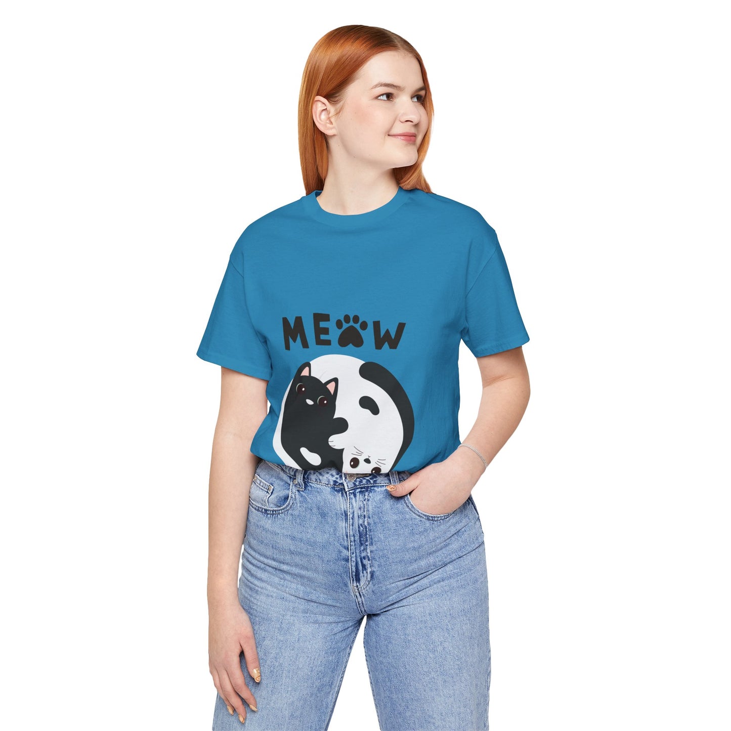 Meow Cat Short Sleeve Tshirt Fashion - DUGO