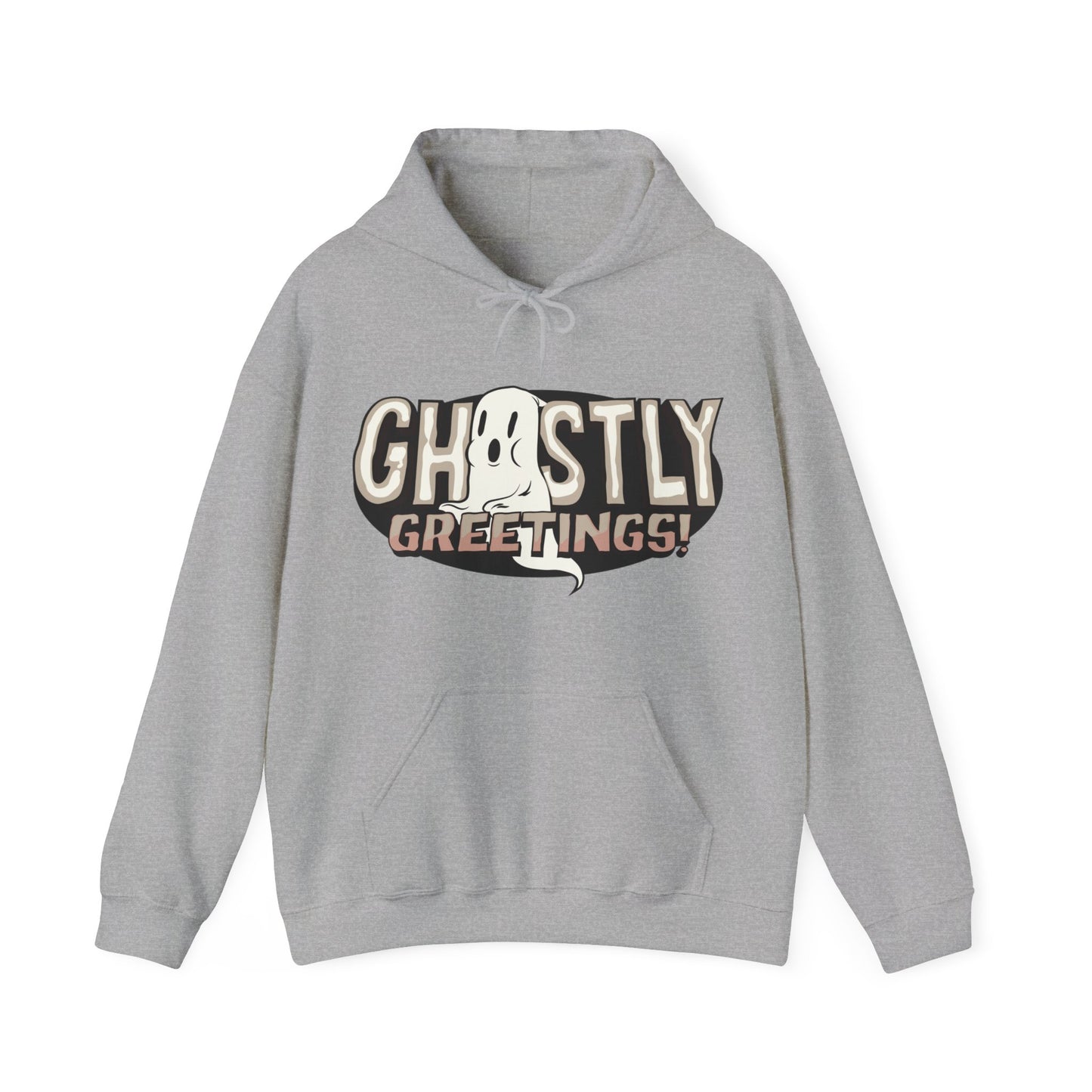 Ghostly Greetings Funny Hooded Sweatshirt - DUGO