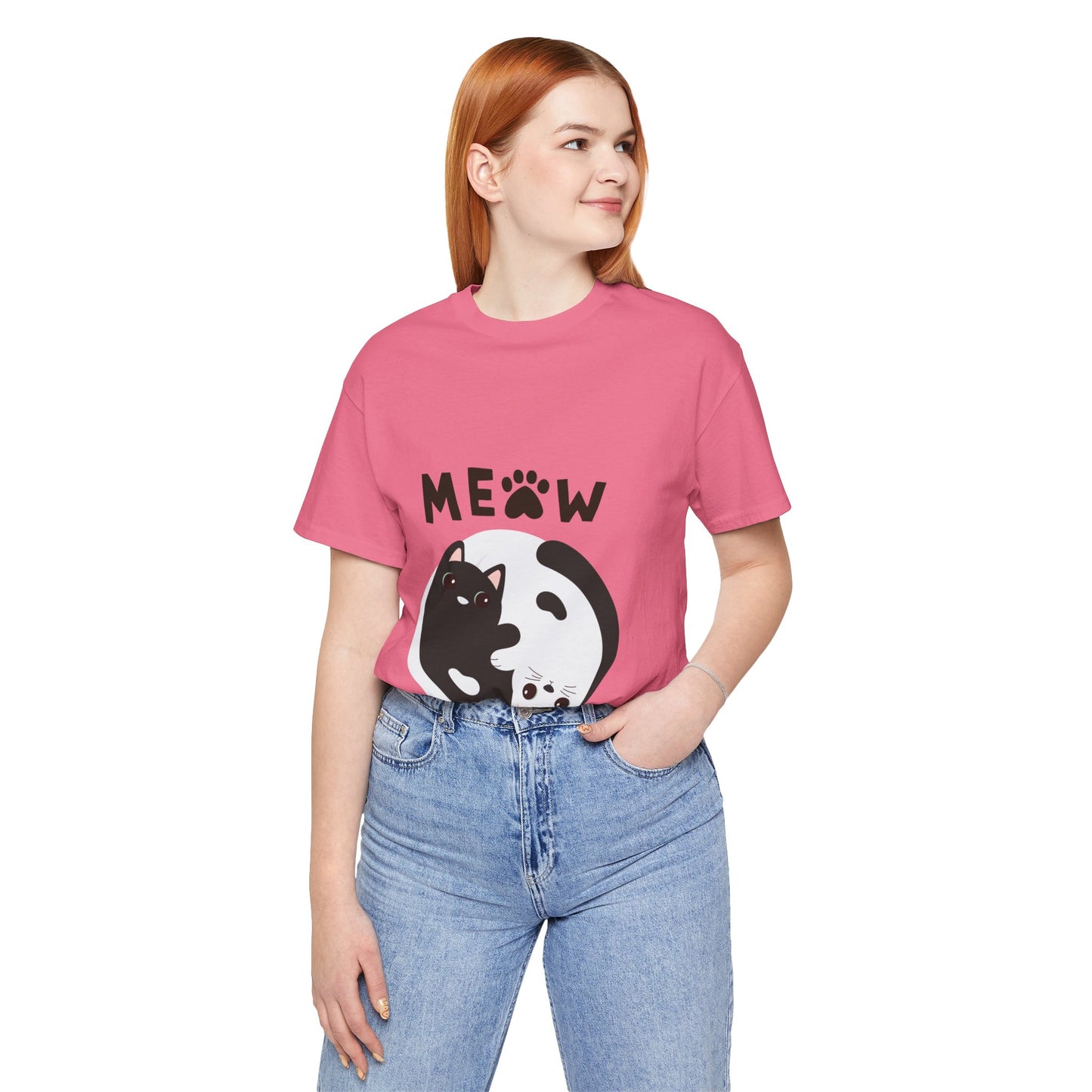 Meow Cat Short Sleeve Tshirt Fashion - DUGO