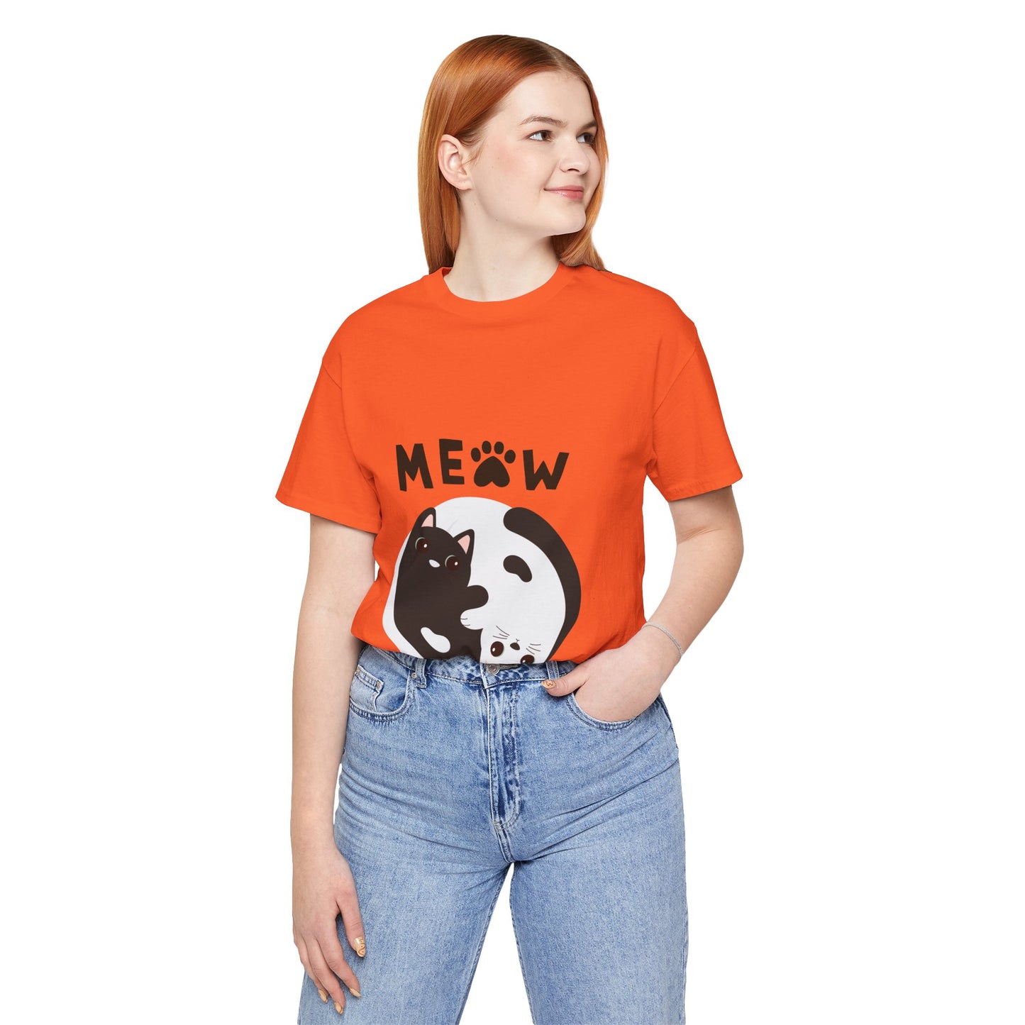 Meow Cat Short Sleeve Tshirt Fashion - DUGO