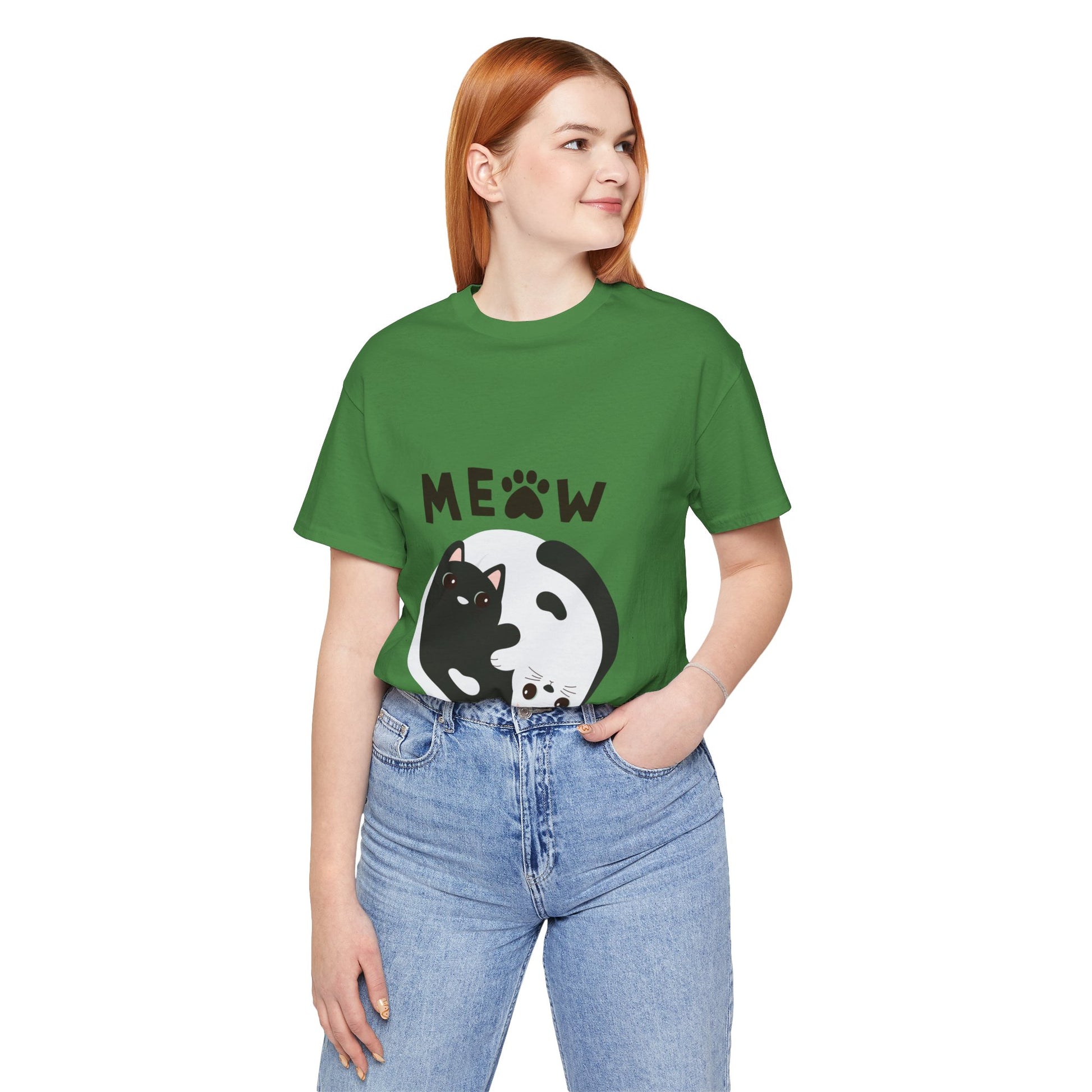 Meow Cat Short Sleeve Tshirt Fashion - DUGO