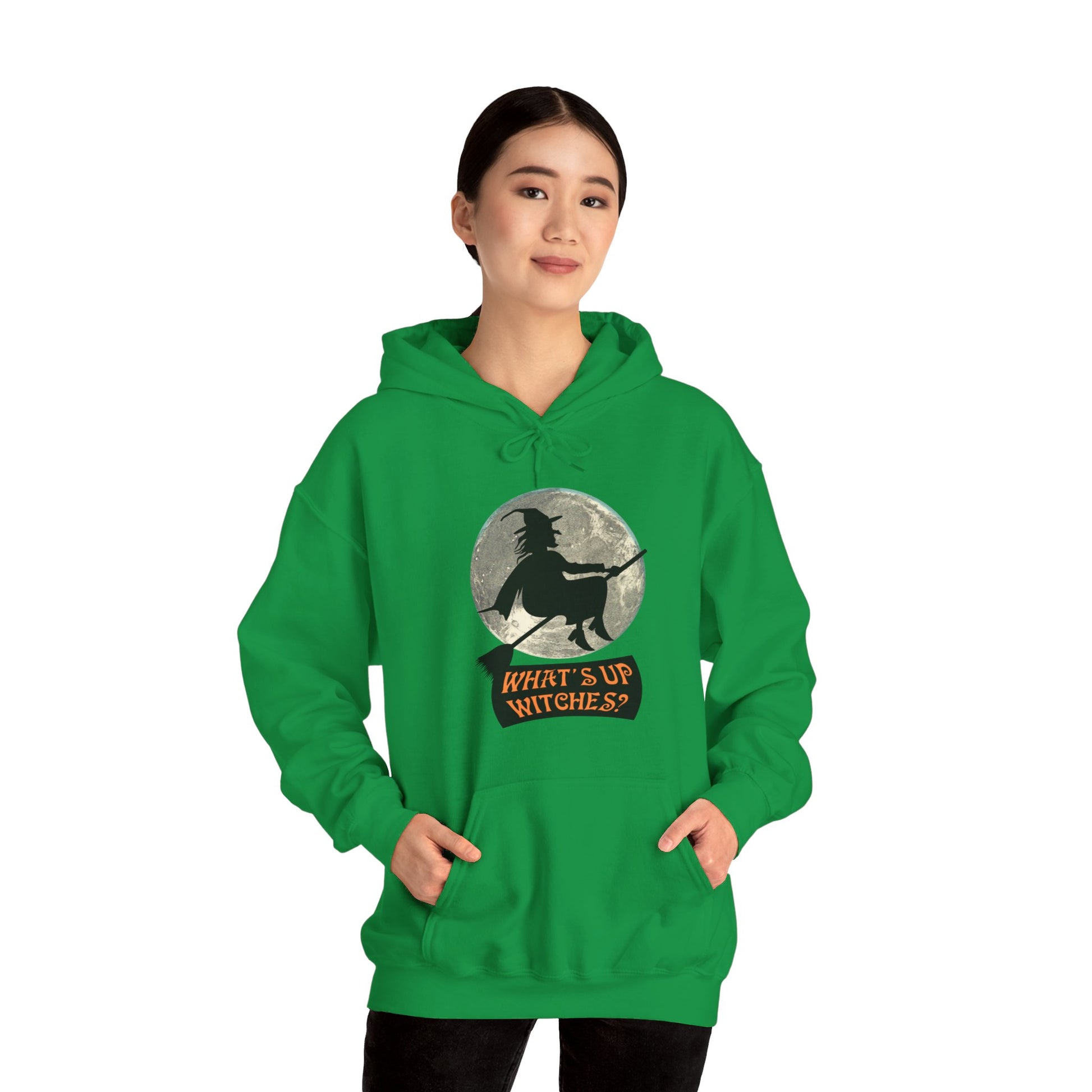 What Up Witches Hooded Sweatshirt - DUGO