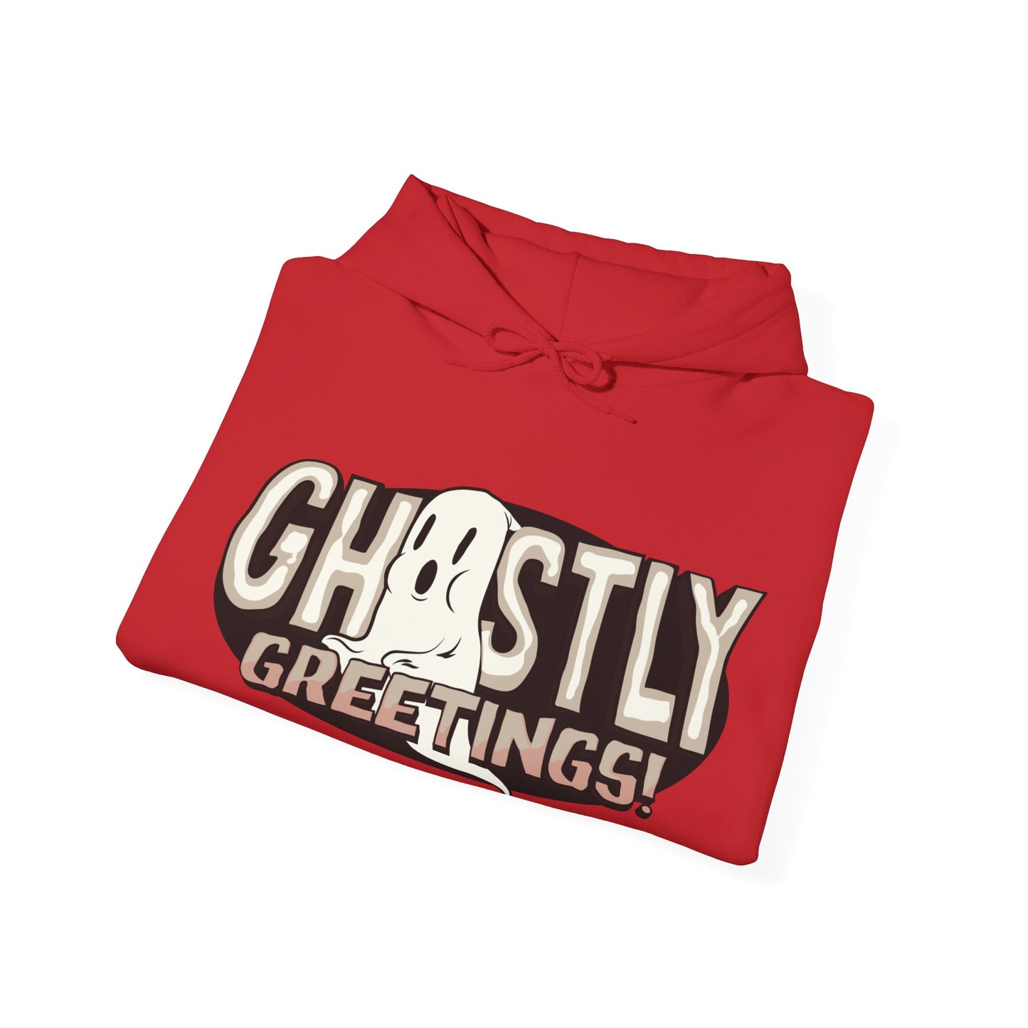 Ghostly Greetings Funny Hooded Sweatshirt - DUGO