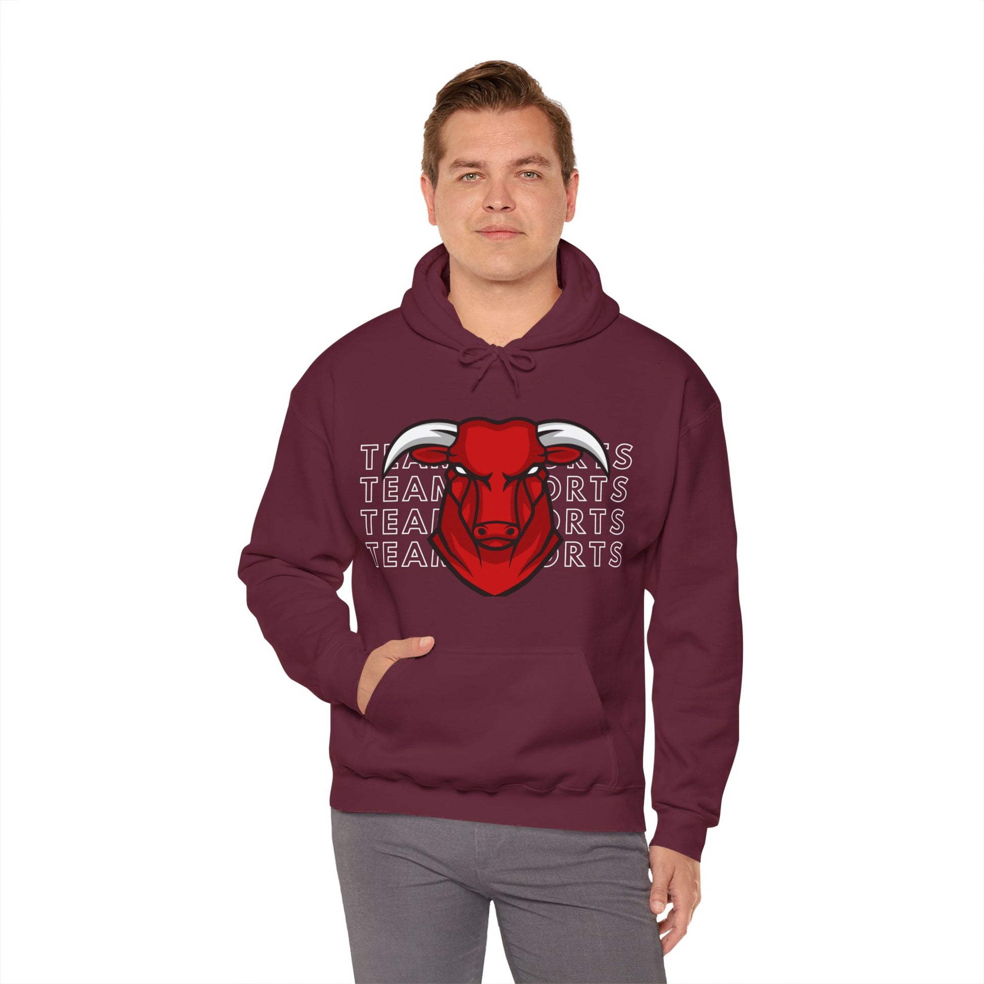 Team Sport Bullhead Hooded Sweatshirt - DUGO