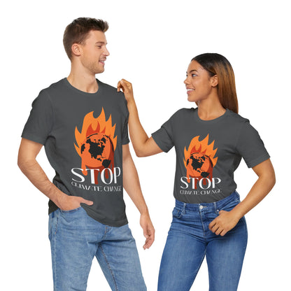 Stop Climate Change Short Sleeve Tshirt - DUGO