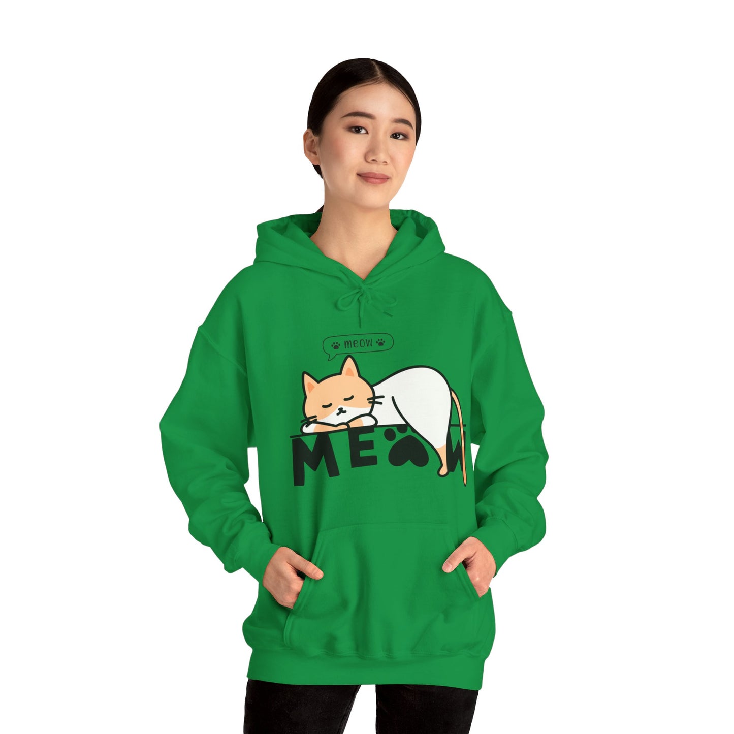 Meow Meow Hooded Sweatshirt - DUGO