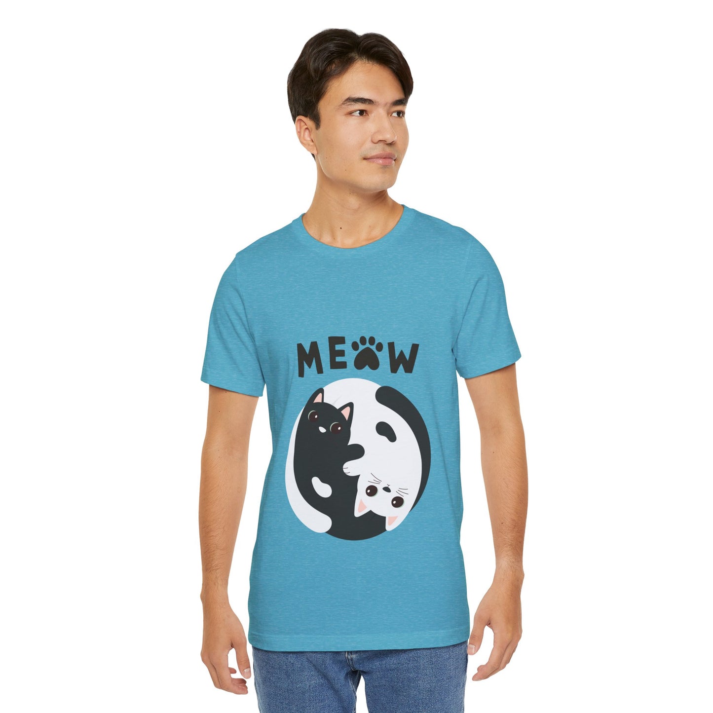 Meow Cat Short Sleeve Tshirt Fashion - DUGO