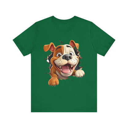 Cute Funny Dog Coming Out Of A Hole Tshirt