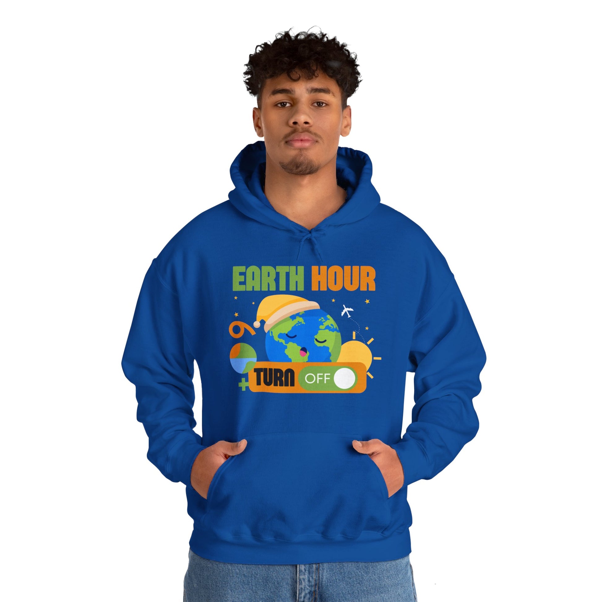 Earth Hour Hooded Sweatshirt Fashion - DUGO