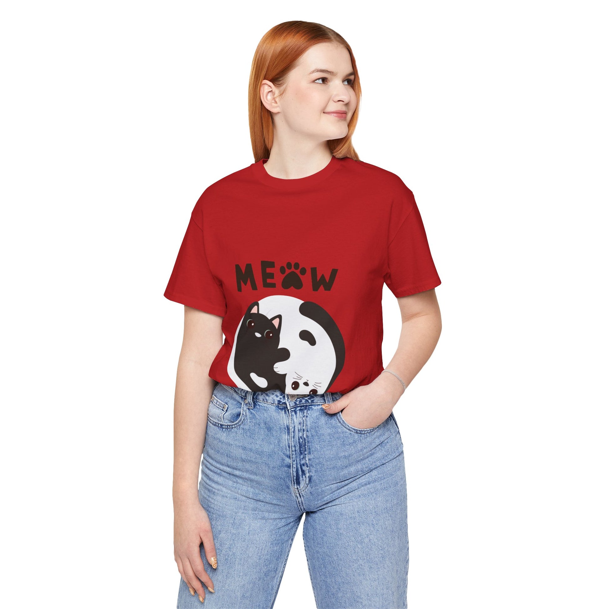 Meow Cat Short Sleeve Tshirt Fashion - DUGO