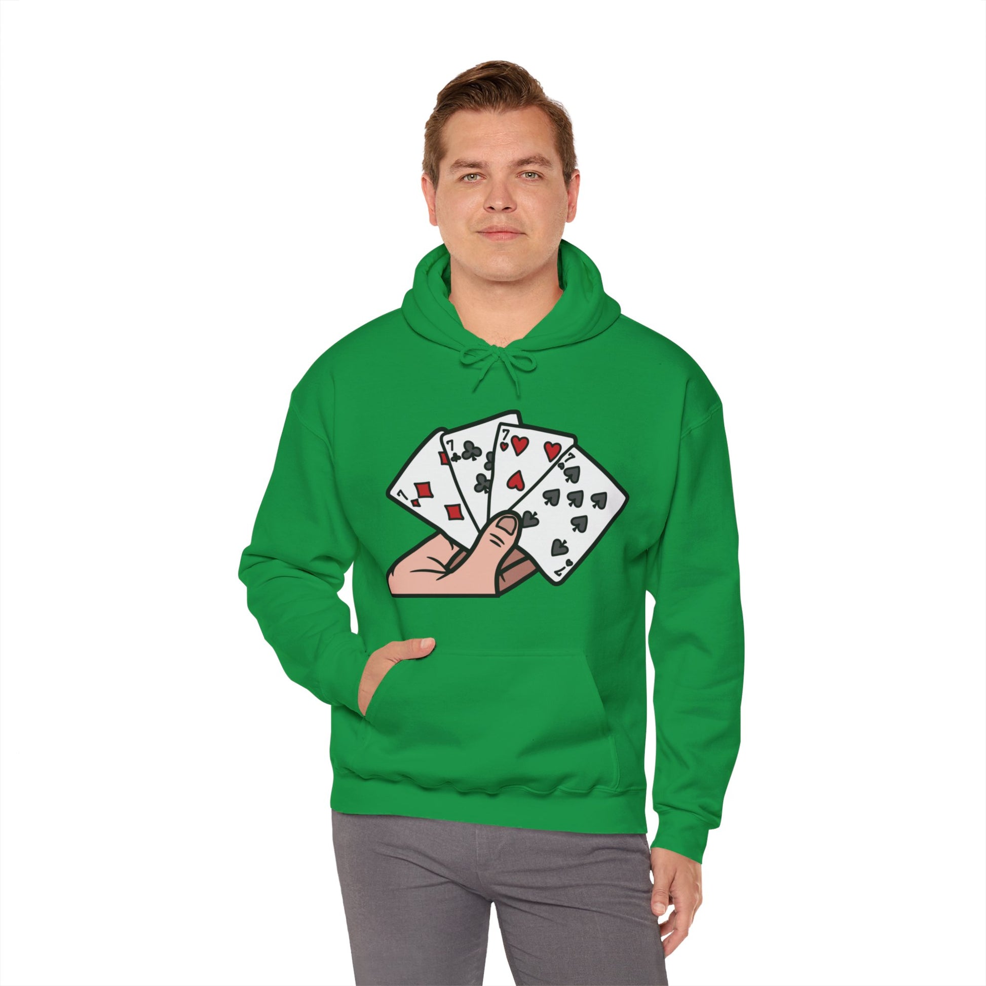 Poker Hooded Sweatshirt Fashion - DUGO