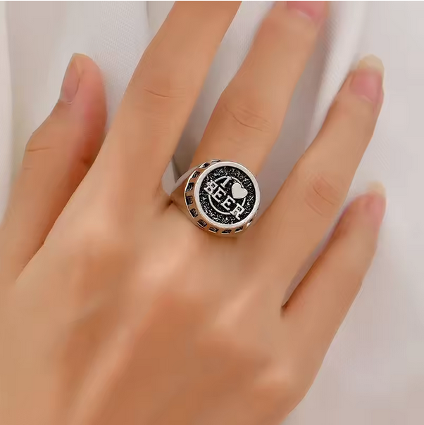 Personalized Creativity Lovely 3D Ring Beer Bottle Cap Ring Fashion Jewelry